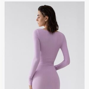 Amazon Lavender Maxi Dress with Long Sleeves